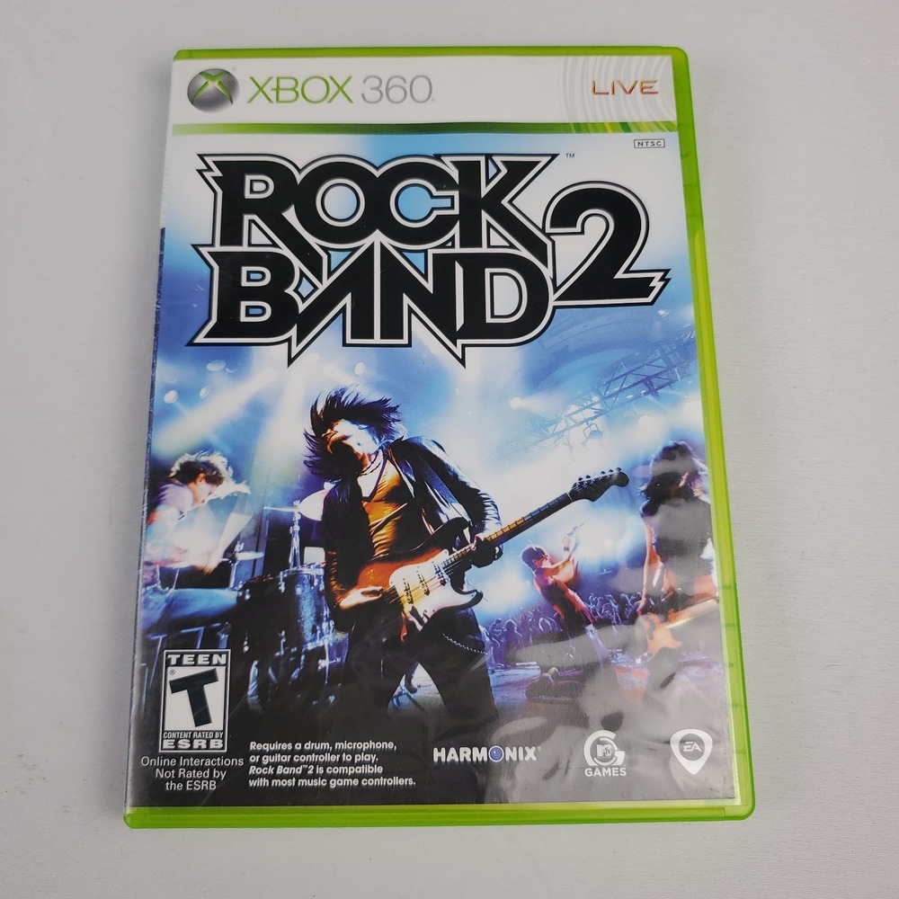 Rock Band 2 Microsoft Xbox 360 2008 Complete w/ Manual Tested Working
